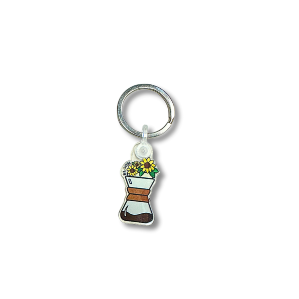Blooming Chemex Key Chain | Plastic Key Chain