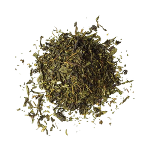 Scoop of Moroccan Mint tea leaves.