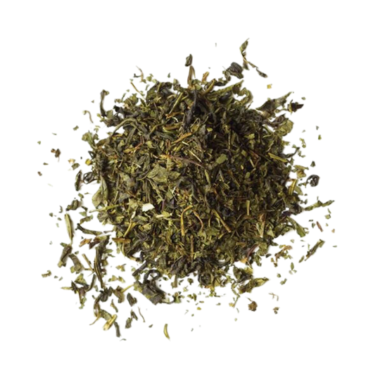 Scoop of Moroccan Mint tea leaves.