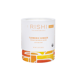Rishi Turmeric Ginger loose leaf tea in a 70g tube