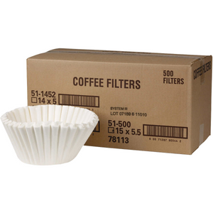 Box of 500 Coffee Filters - PF51-500 that are 15" x 5.5"